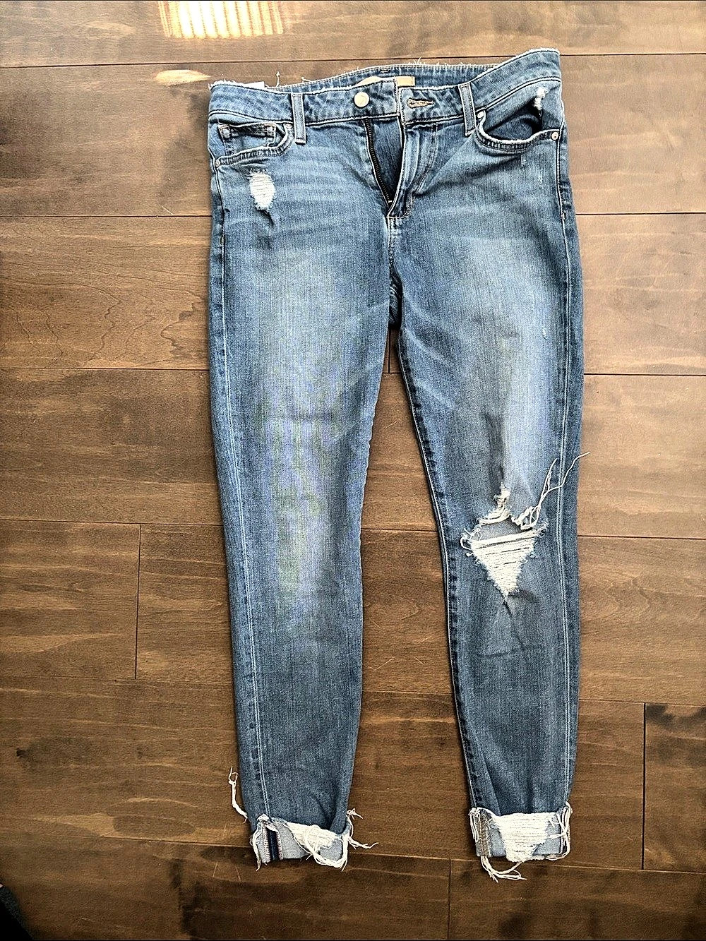 Joe's Jeans Skinny Ankle Jeans Skinny Distressed Jeans in Blue Waist 27